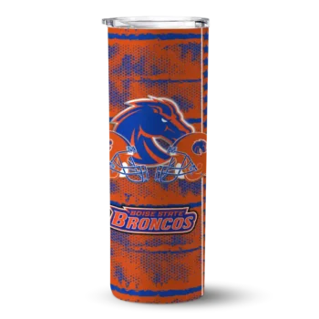 Personalized Boise State Broncos Chevron Patch Orange Skinny Tumbler