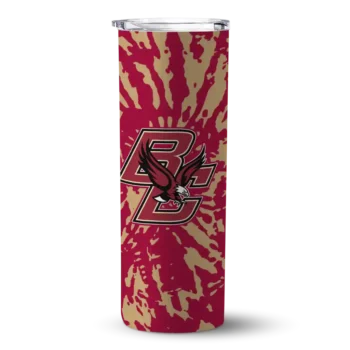 Boston College Eagles Tumber - Personalized Metallic Grid Skinny Maroon