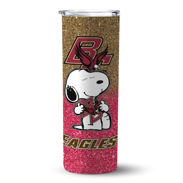personalized boston college eagles snoopy attitude maroon skinny tumbler best selling 1