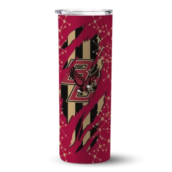 Personalized Boston College Eagles Star Pop Maroon Black Skinny Tumbler