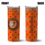 personalized-bowling-green-falcons-camo-streak-orange-skinny-tumbler-best-selling.webp