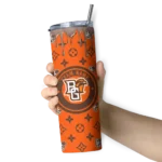 personalized-bowling-green-falcons-camo-streak-orange-skinny-tumbler-best-selling.webp