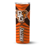 personalized-bowling-green-falcons-camo-texture-orange-skinny-tumbler-best-selling.webp
