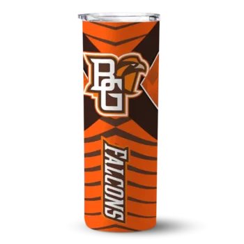 Bowling Green Falcons Tumber - Personalized Camo Texture Skinny Orange
