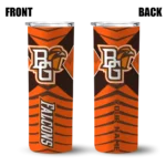 personalized-bowling-green-falcons-camo-texture-orange-skinny-tumbler-best-selling.webp