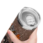 personalized bowling green falcons kiss band brown skinny tumbler best selling 1 1 2.webp