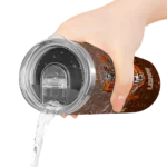 personalized bowling green falcons kiss band brown skinny tumbler best selling 1 1 2.webp