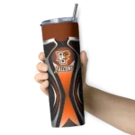 personalized-bowling-green-falcons-superman-emblem-orange-black-skinny-tumbler-best-selling.webp