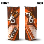 personalized-bowling-green-falcons-web-stripes-orange-white-skinny-tumbler-best-selling.webp