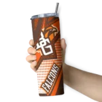 personalized-bowling-green-falcons-web-stripes-orange-white-skinny-tumbler-best-selling.webp