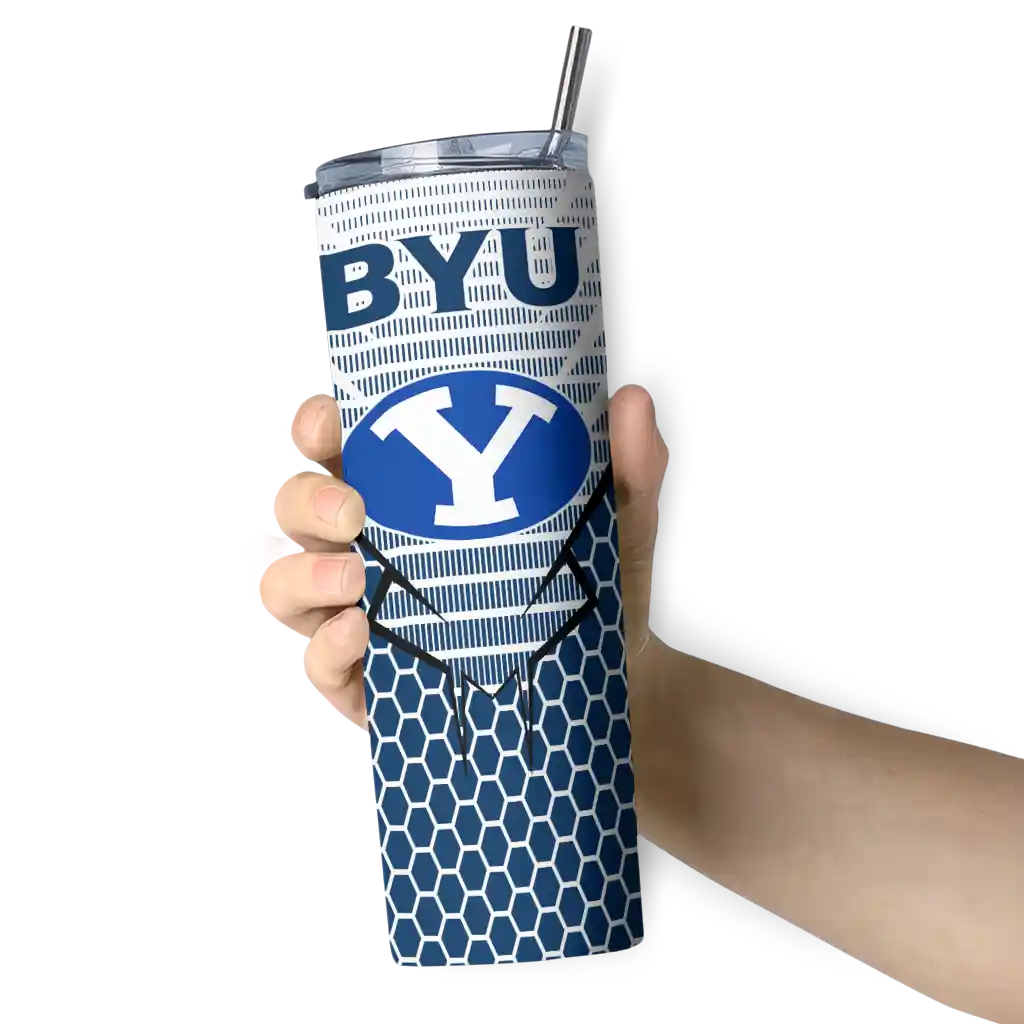 personalized-byu-cougars-chevron-stripes-blue-skinny-tumbler-premium-grade.webp
