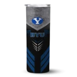 personalized-byu-cougars-hexagon-honeycomb-blue-black-skinny-tumbler-best-selling.webp