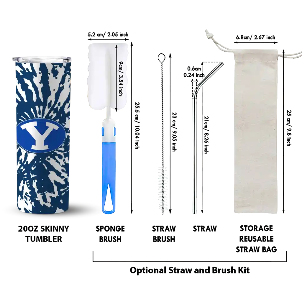 personalized-byu-cougars-metallic-grid-blue-skinny-tumbler-new-arrival.webp