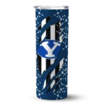 personalized-byu-cougars-star-pop-blue-black-skinny-tumbler-best-selling.webp
