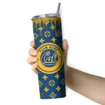 personalized-california-golden-bears-camo-streak-blue-skinny-tumbler-best-selling.webp