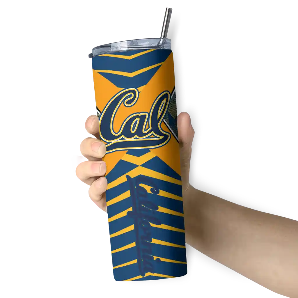 personalized-california-golden-bears-camo-texture-blue-skinny-tumbler-premium-grade.webp