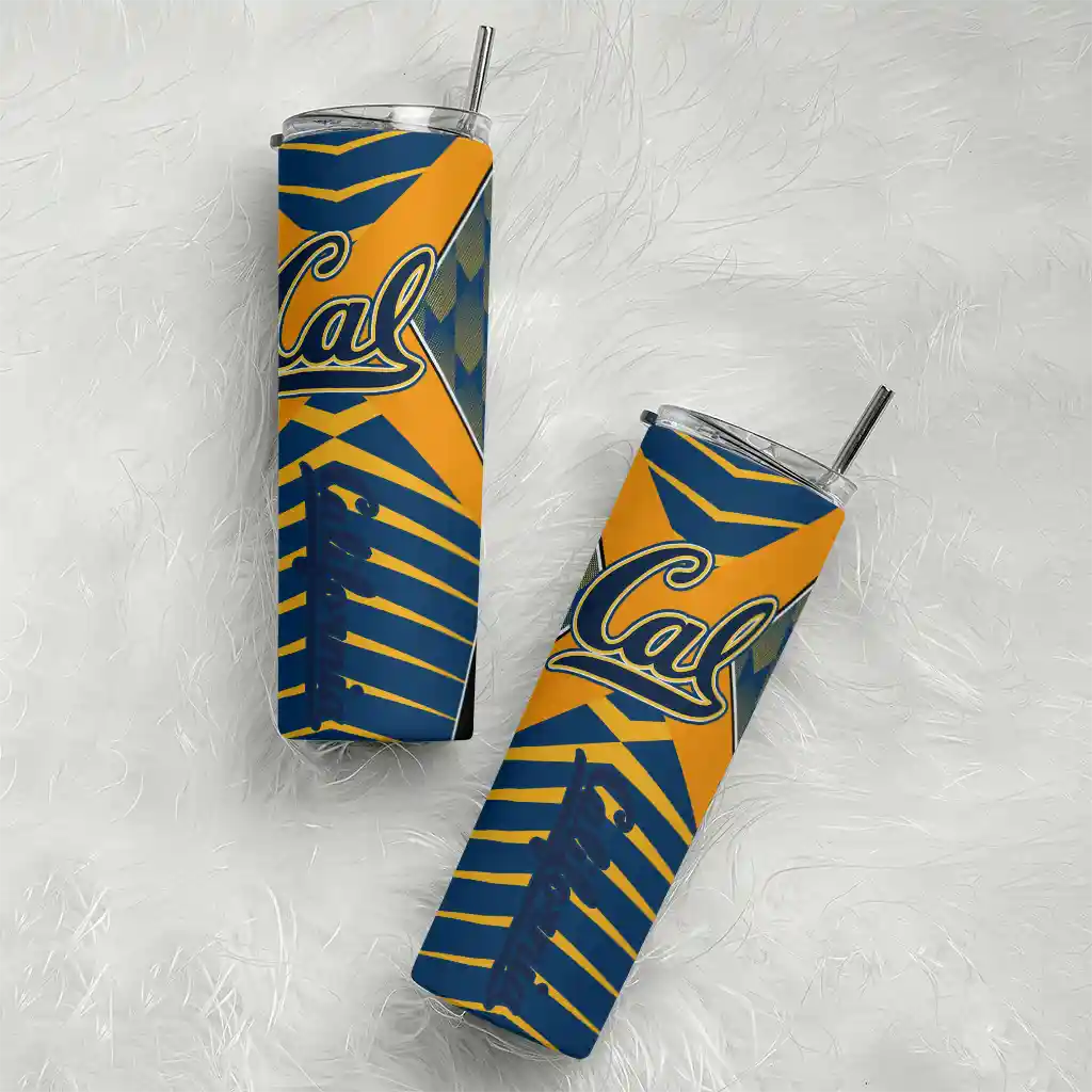 personalized-california-golden-bears-camo-texture-blue-skinny-tumbler-top-rated.webp