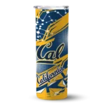 personalized-california-golden-bears-helmet-clash-blue-skinny-tumbler-best-selling.webp