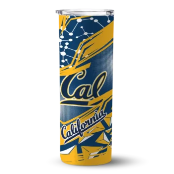 Personalized California Golden Bears Helmet Clash Blue Skinny Tumbler