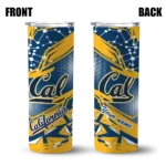 personalized-california-golden-bears-helmet-clash-blue-skinny-tumbler-best-selling.webp