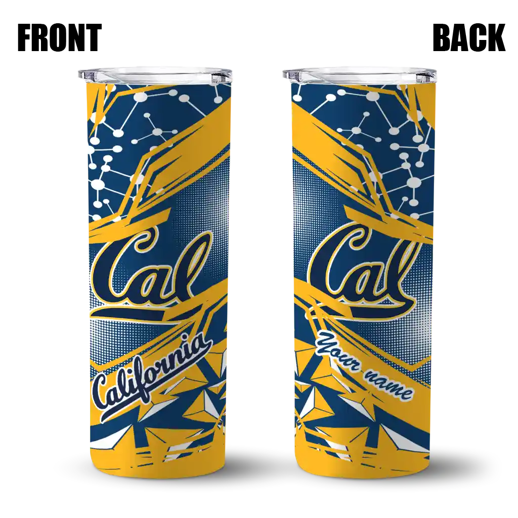 personalized-california-golden-bears-helmet-clash-blue-skinny-tumbler-fashion-forward.webp