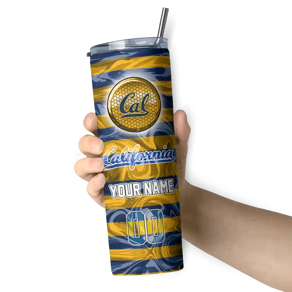 personalized-california-golden-bears-patterned-waves-blue-skinny-tumbler-premium-grade.webp