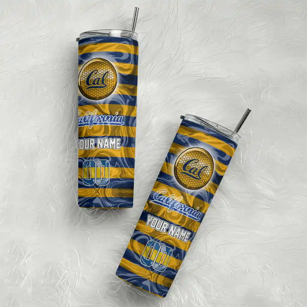 personalized-california-golden-bears-patterned-waves-blue-skinny-tumbler-top-rated.webp