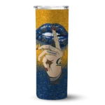 personalized-california-golden-bears-sparkle-lips-blue-skinny-tumbler-best-selling.webp