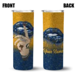 personalized-california-golden-bears-sparkle-lips-blue-skinny-tumbler-best-selling.webp