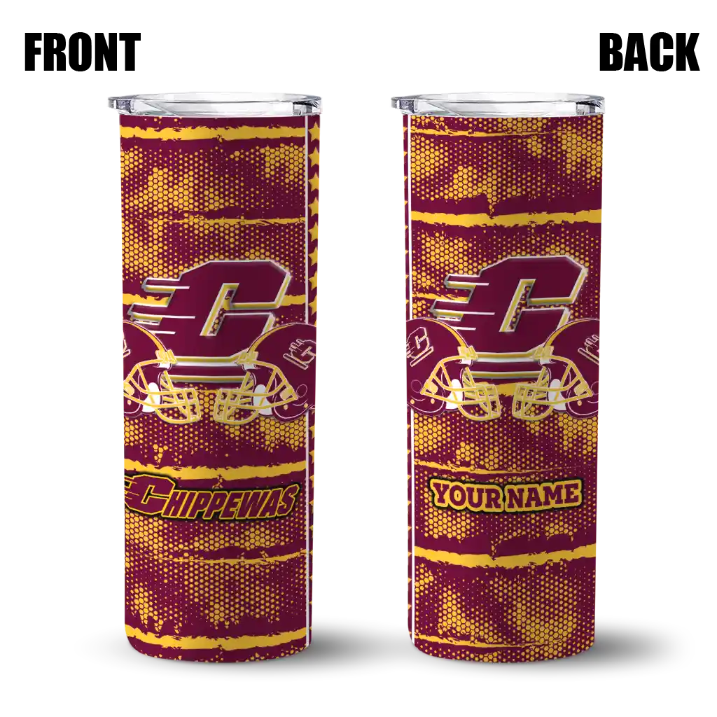 personalized-central-michigan-chippewas-chevron-patch-maroon-skinny-tumbler-fashion-forward-1.webp