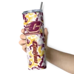 personalized-central-michigan-chippewas-claw-marks-maroon-white-skinny-tumbler-best-selling.webp