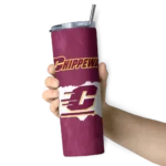 personalized-central-michigan-chippewas-torn-band-maroon-white-skinny-tumbler-best-selling.webp
