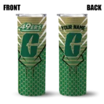 personalized-charlotte-49ers-chevron-stripes-green-skinny-tumbler-best-selling.webp