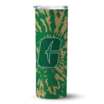 personalized-charlotte-49ers-metallic-grid-green-skinny-tumbler-best-selling.webp