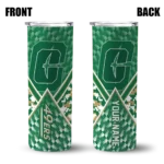personalized-charlotte-49ers-monogram-burst-green-white-skinny-tumbler-best-selling.webp