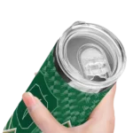 personalized-charlotte-49ers-monogram-burst-green-white-skinny-tumbler-best-selling.webp