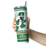 personalized-charlotte-49ers-snoopy-dog-green-white-skinny-tumbler-best-selling-2.webp