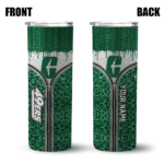 personalized-charlotte-49ers-sparkle-drip-green-skinny-tumbler-best-selling.webp