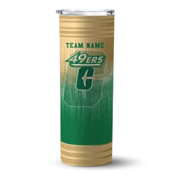 Personalized Charlotte 49ers Swirl Texture Green Skinny Tumbler
