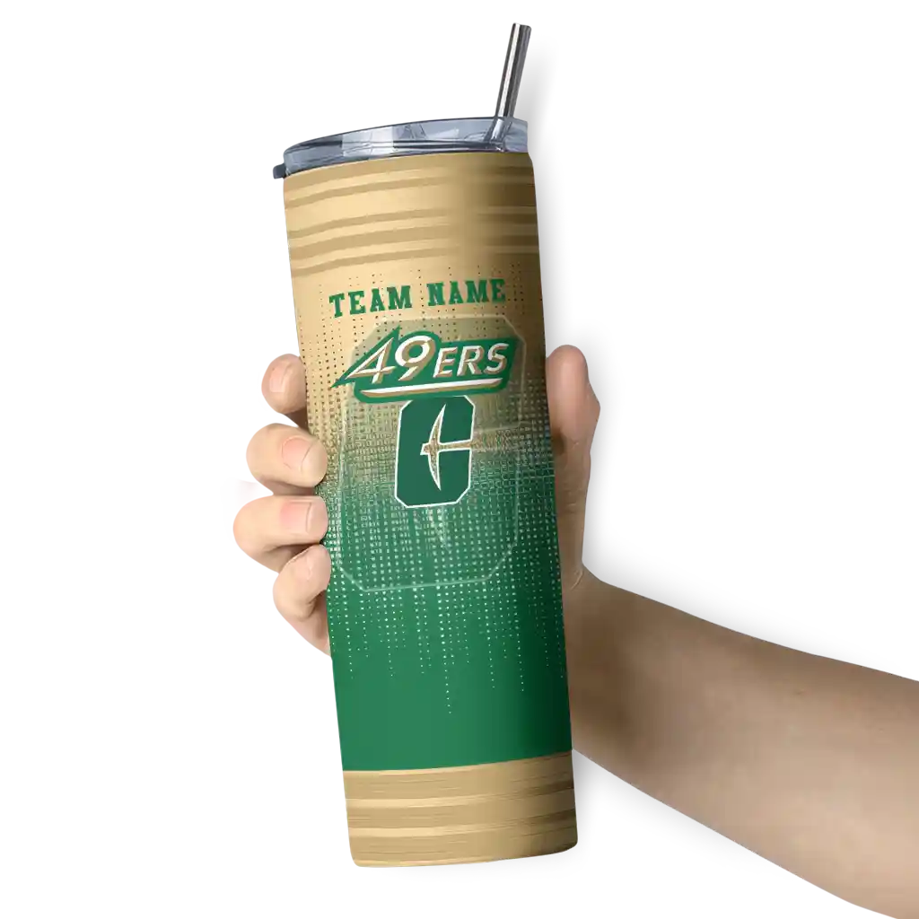 personalized-charlotte-49ers-swirl-texture-green-skinny-tumbler-premium-grade.webp