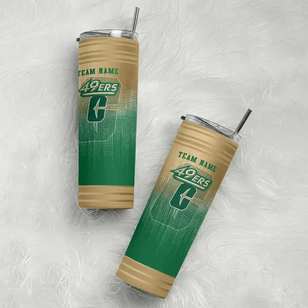 personalized-charlotte-49ers-swirl-texture-green-skinny-tumbler-top-rated.webp