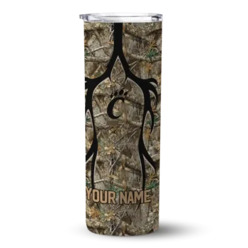 Personalized Cincinnati Bearcats Antler Flow Camo Skinny Tumbler