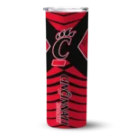 personalized-cincinnati-bearcats-camo-texture-red-skinny-tumbler-best-selling.webp