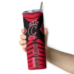 personalized-cincinnati-bearcats-camo-texture-red-skinny-tumbler-best-selling.webp
