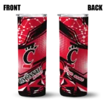 personalized-cincinnati-bearcats-helmet-clash-red-skinny-tumbler-best-selling.webp