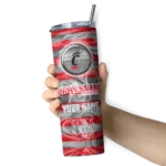 personalized-cincinnati-bearcats-patterned-waves-red-skinny-tumbler-best-selling.webp