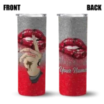 personalized-cincinnati-bearcats-sparkle-lips-red-skinny-tumbler-best-selling.webp