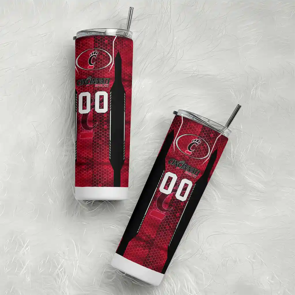 personalized-cincinnati-bearcats-stacked-diamond-red-skinny-tumbler-top-rated.webp