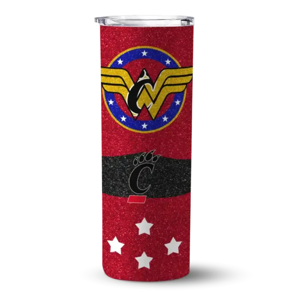 personalized cincinnati bearcats star cluster red skinny tumbler best selling