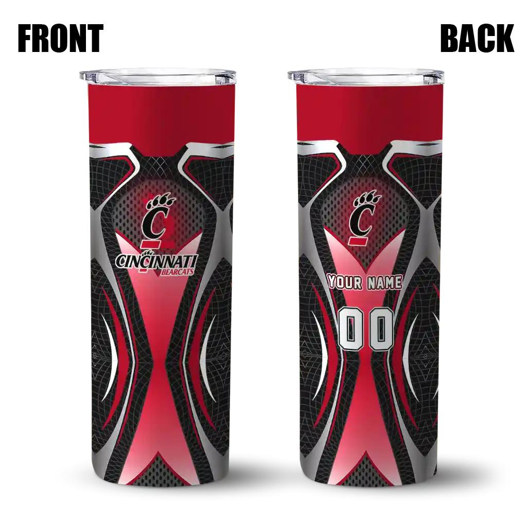 personalized-cincinnati-bearcats-superman-emblem-red-black-skinny-tumbler-fashion-forward.webp